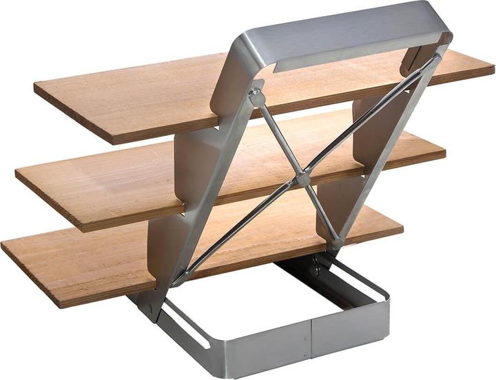 Produktbild All'Grill Räucherbrett Treppe Edelstahl, klappbar inkl. Zedernholzplanken