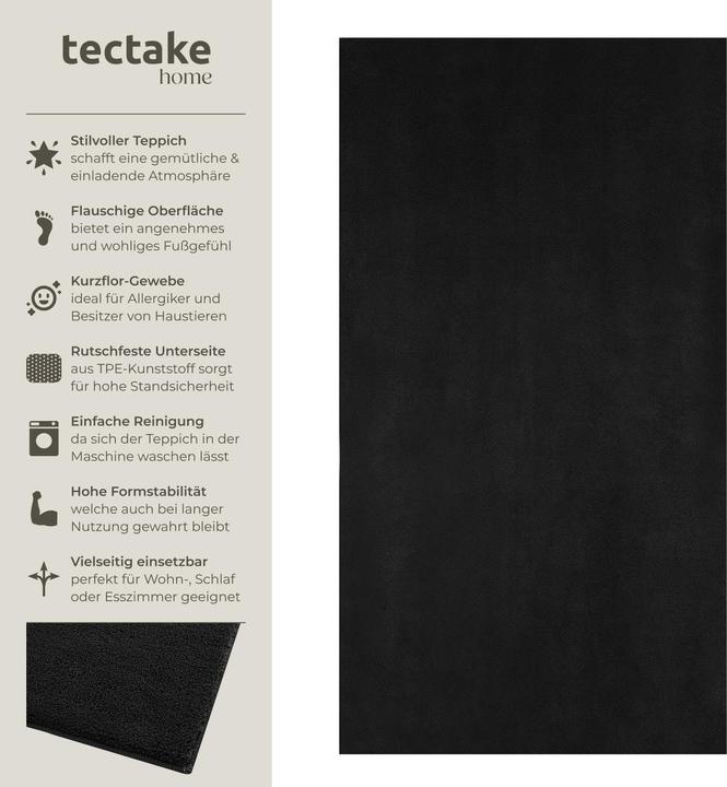 Immagine prodotto tectake Tappeto a pelo corto Soft Zone (80 x 150 cm)