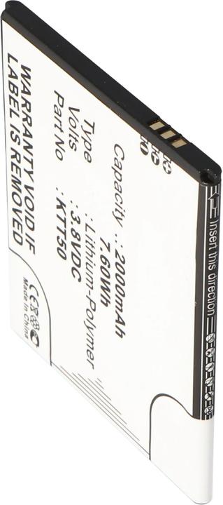 Actual product image CS Cameron Sino Battery KAZAM Tornado 2, Tornado 2 5.0 Battery KTT50, KTT50-GHABD002643