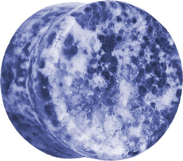 Produktbild Star Piercing Flared Plug aus blauer Fleck Stein (ohne Messing, Mineralisch)