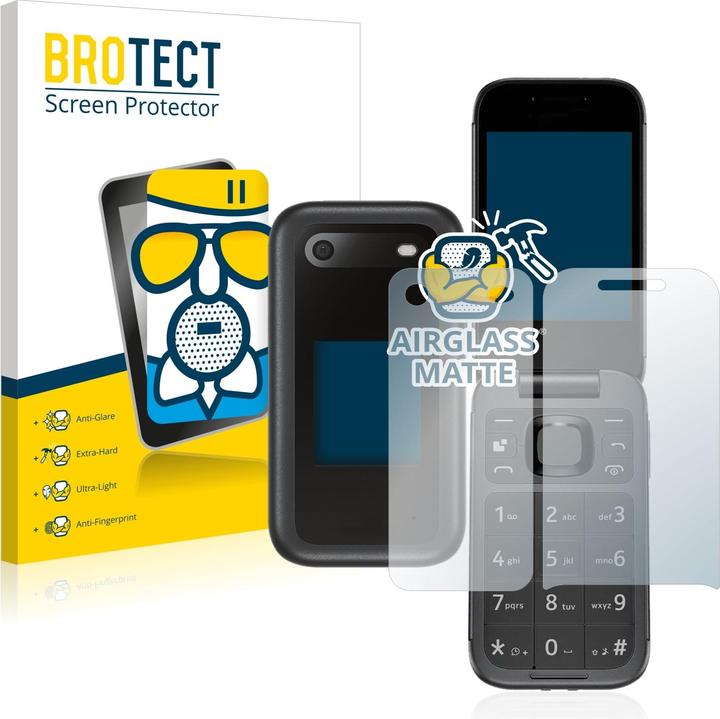 Actual product image BROTECT AirGlass Glass Matte (1 Piece, Nokia 2660 Flip)