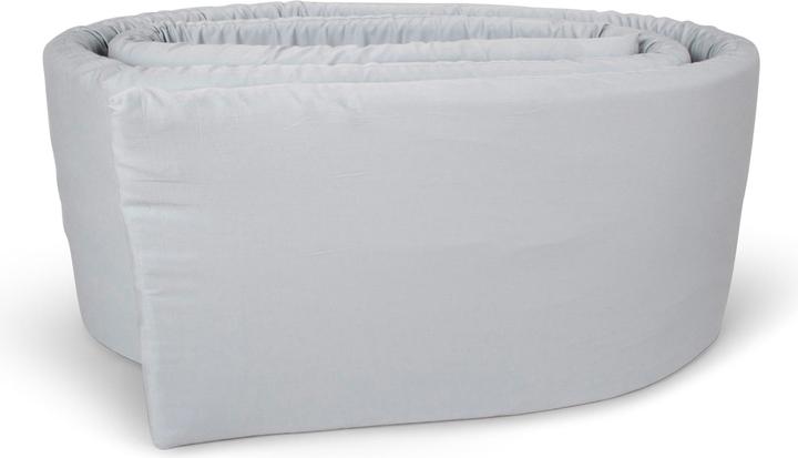 Actual product image Filibabba Bed Bumper – Embroidered Cool Summer Design – Pearl Blue (340 cm, 4 cm)
