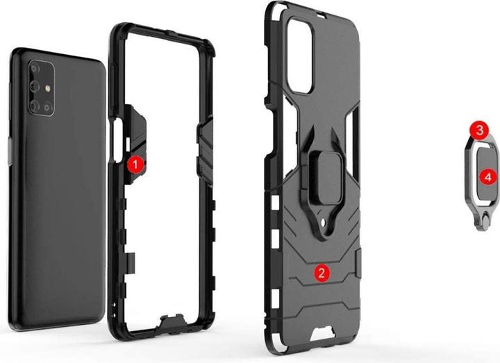 Actual product image Screenguard RingCase Anti-Shock Samsung Galaxy M51 Case (Samsung Galaxy M51)