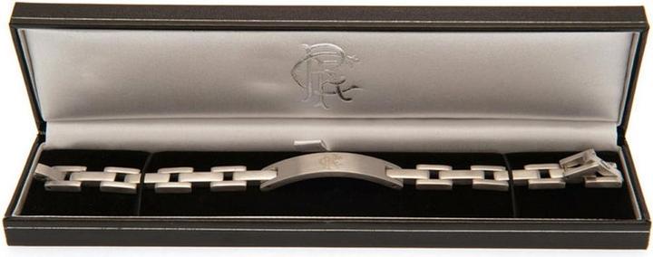 Actual product image Rangers FC Crest Bracelet Brushed Stainless Steel (22 cm, 100% synthetic material)