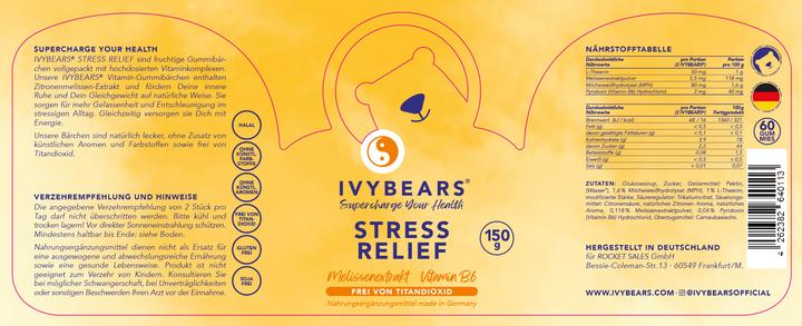 Nutritional values and ingredients IVYBears Stress RELIEF 2-Pack (2 Piece, Gummies, 300 g)
