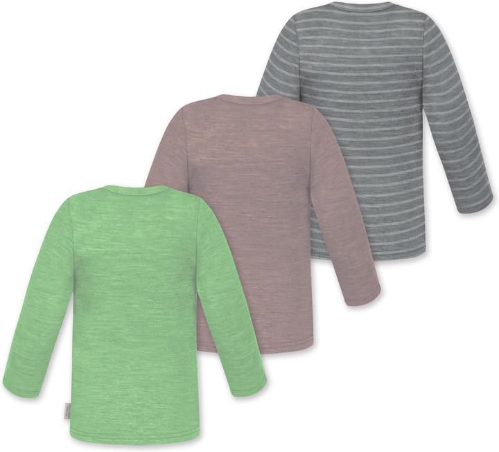 Actual product image Normani 3-pack baby merino longsleeve "Taupo" - 9475 (80)