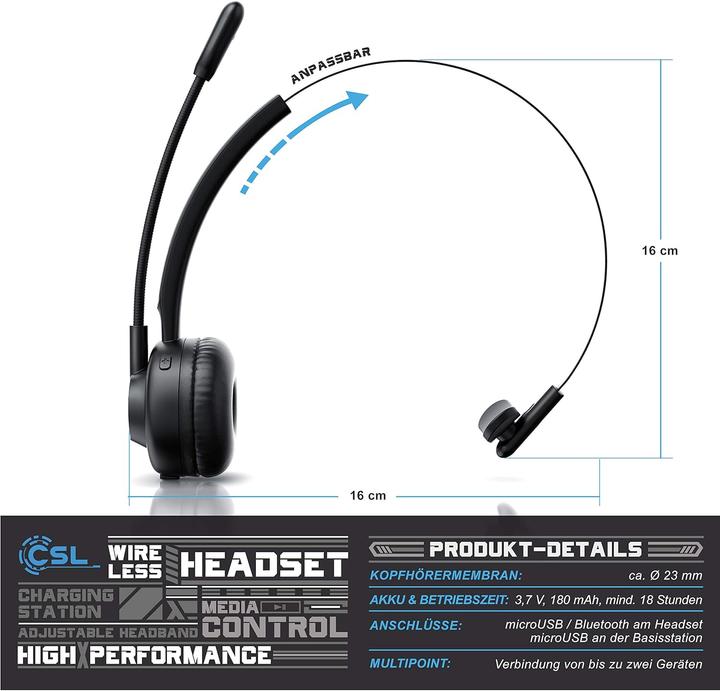 Immagine prodotto CSL Headset mit Ladestation (Senza fili)