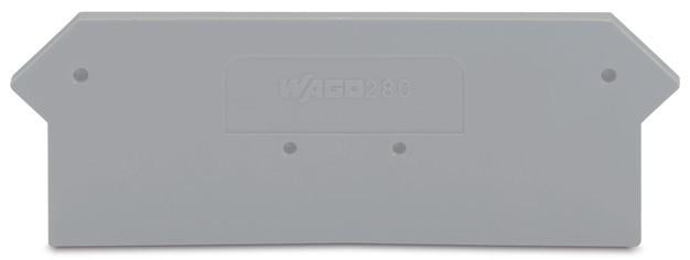 Image du produit Wago 280-316. Type : Cache-bornes, Couleur du produit : Gris. Largeur : 2,5 mm, Profondeur : 72,8 mm