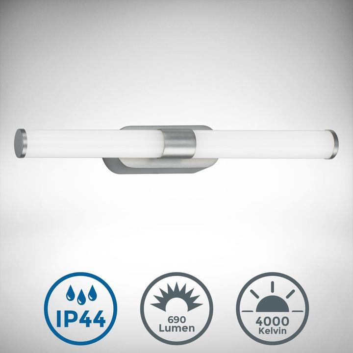 Produktbild B.K.Licht LED-Badezimmerleuchte, chrom-matt, 1xLED/7W