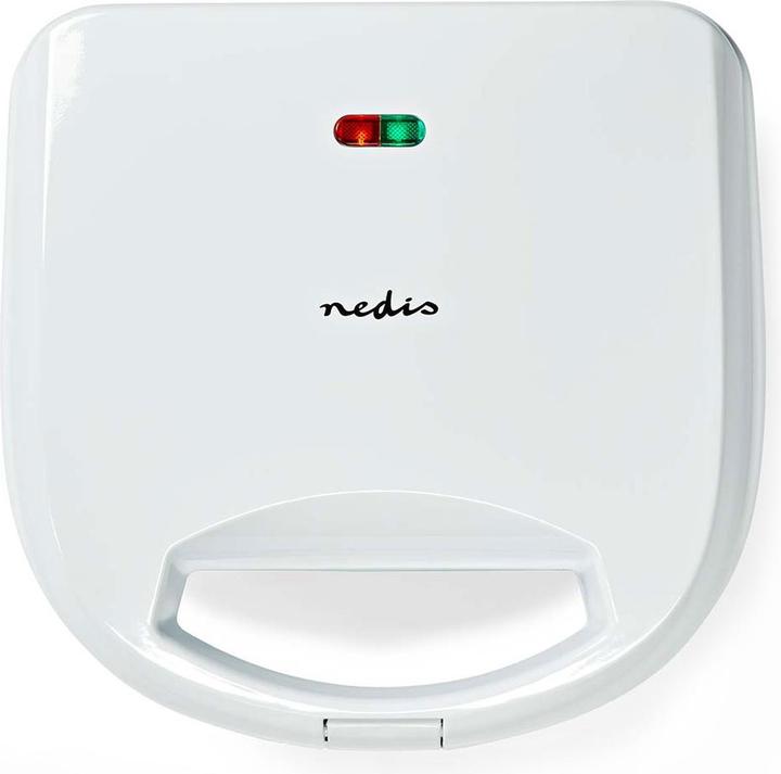 Actual product image Nedis KASM110FWT Sandwich Maker 700 W 20.5 x 12 cm Automatic Temperature Control ABS (EU plug)
