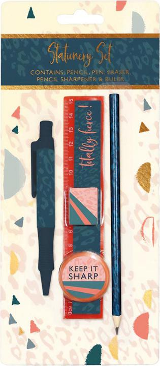 The Design Group Totally Fierce Stationery Set (Blue, Pink, Grey, 1 x)