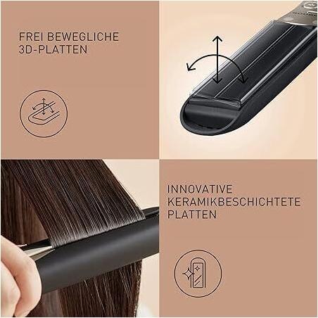 Actual product image Panasonic Hair straightening tongs EH-HS0E-K825 Nanoe Number of temperature settings 5, Ionic function, Temper (Straightening iron)