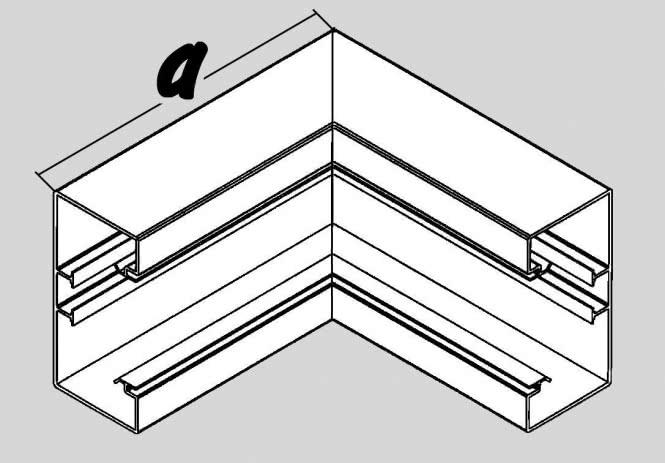 Actual product image GGK Inside corner BR-IE 12722 alpine white for BR 60x110/80 (40 cm)