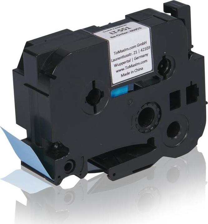 Brother TZE551 P-Touch Farbband schwarz auf blau Laminat 24mm x 8m Kompatibel, passend für Brothe... (2.40 cm, Schwarz, Blau)