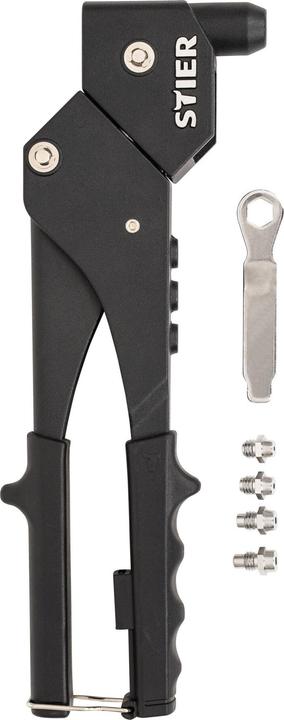 Actual product image Stier Premium blind rivet set with 360° manual riveting pliers and 501-piece blind rivets