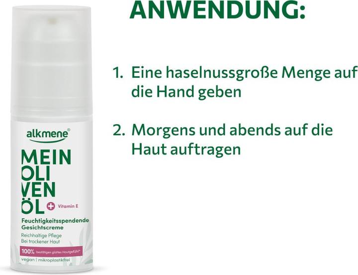 Actual product image Alkmene MEIN OLIVENÖL, Feuchtigkeitsspendende Gesichtscreme (50 ml, Face toner)