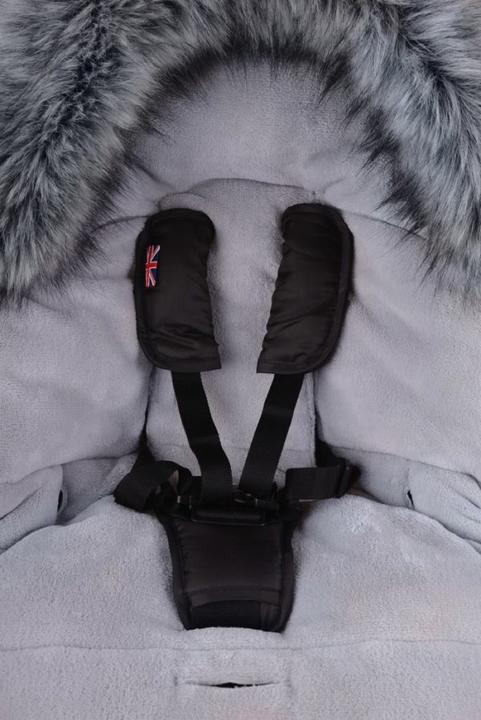 Actual product image Cottonmoose Footmuff North Moose Logo Grey