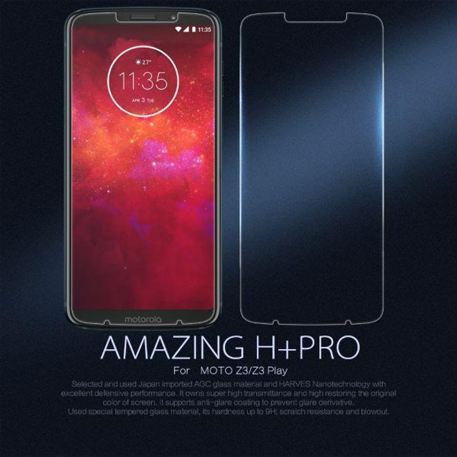 Actual product image Nillkin H+ PRO protective glass (1 Piece, Motorola Moto Z3 Play)