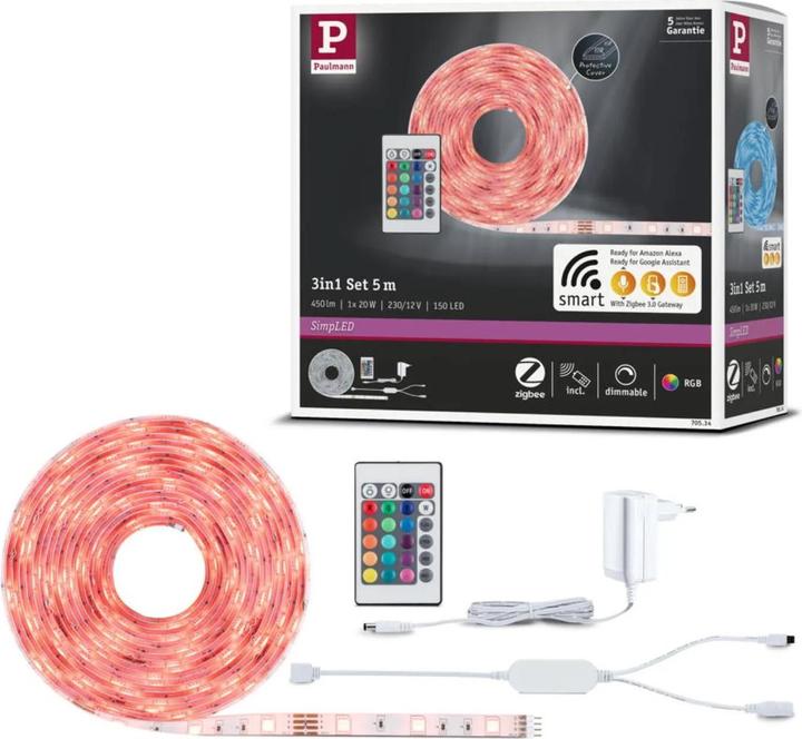 Actual product image Paulmann SimpLED LED Stripe Set (RGB, 500 cm, Indoor)