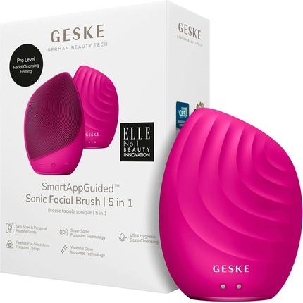 Actual product image Konjac Sponge Soniczna szczoteczka do czyszczenia twarzy 5w1 Geske z Aplikacja (magenta)