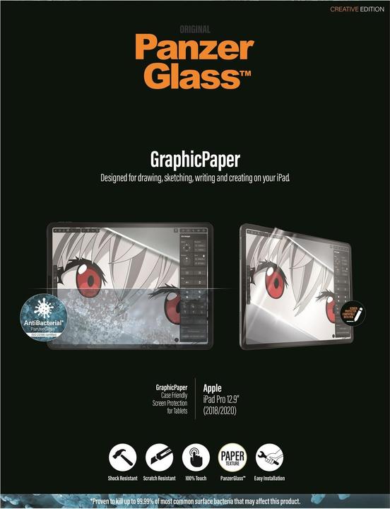 Produktbild PanzerGlass Graphic Paper (1 Stück, iPad Pro 12.9 2020 (4. Gen), iPad Pro 12.9 2021 (5. Gen), iPad Pro 12.9 2018 (3. Gen))