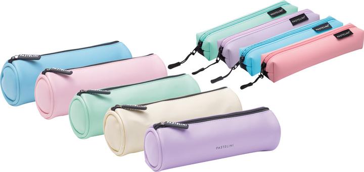 Image du produit Pastelini Pochette à crayons ronde - Bleu mat