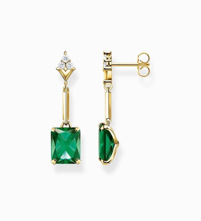 Image du produit Thomas Sabo Boucles d'oreilles pierre verte or (Argent 925)
