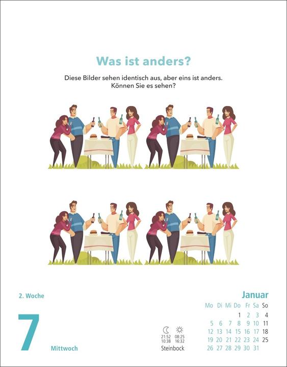 Actual product image Stefan Heine Gehirnjogging Tagesabreisskalender2026 (German)