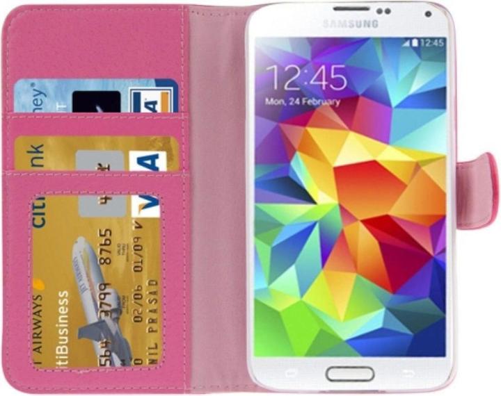 Actual product image König Design Protective cover Case (Flip landscape) for mobile Samsung Galaxy S5 / S5 Neo Pink (Samsung Galaxy S5, Samsung Galaxy S5 Neo)