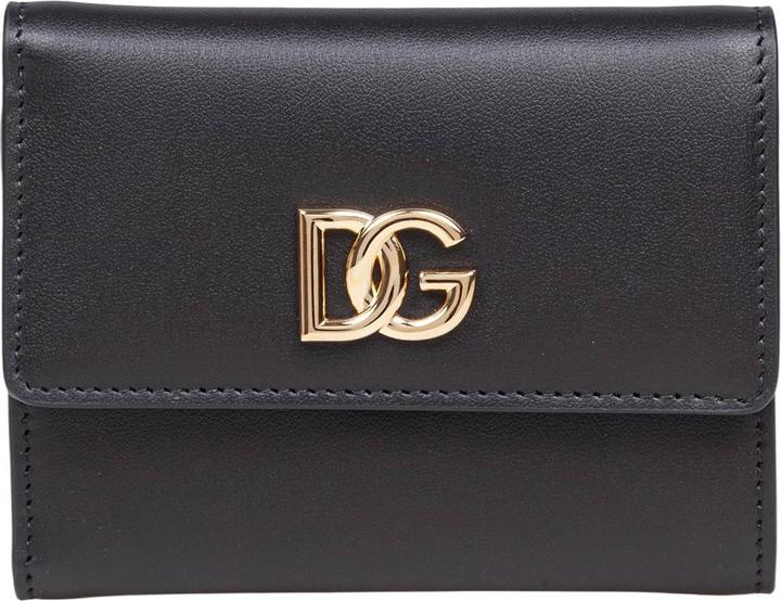 Image du produit Dolce & Gabbana leather wallet with metal dg logo