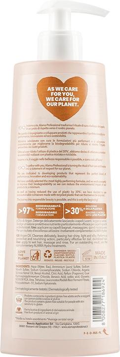 Actual product image Alama Professional Alama Hydra Moisturising Shampoo for Dry Hair with Argan Oil 500ml (500 ml, Liquid shampoo)