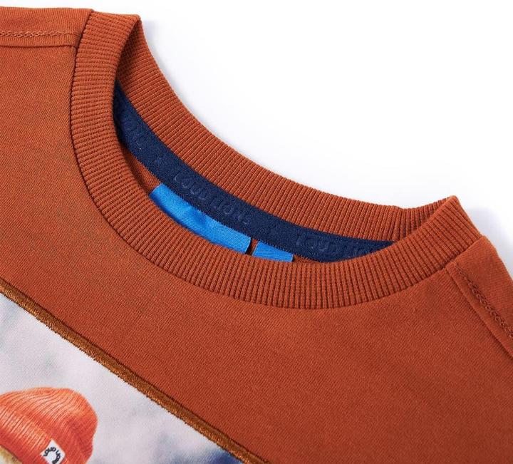 Immagine prodotto VidaXL Camicia a maniche lunghe da bambino arancione scuro 140,Materiale: 100 (140)
