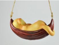 Actual product image Kögler Dog in a hammock, polyresin, 20x10x10cm (20 x 10 x 10 cm)