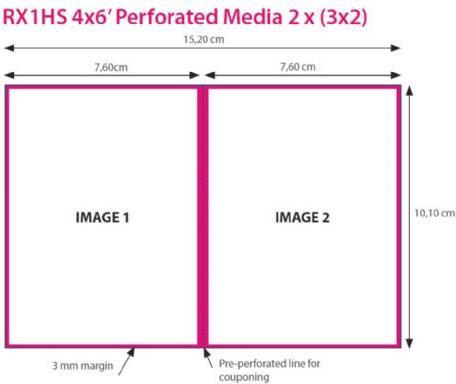 DNP Carta DSRX1HS-4X6P 2 rotoli ciascuno 700 pezzi 10x15 perforati per DS-RX1HS (10 x 15 cm)