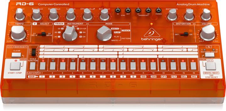 Produktbild Behringer RD-6-TG Maszyna perkusyjna - pomarańczowy przeźroczysty