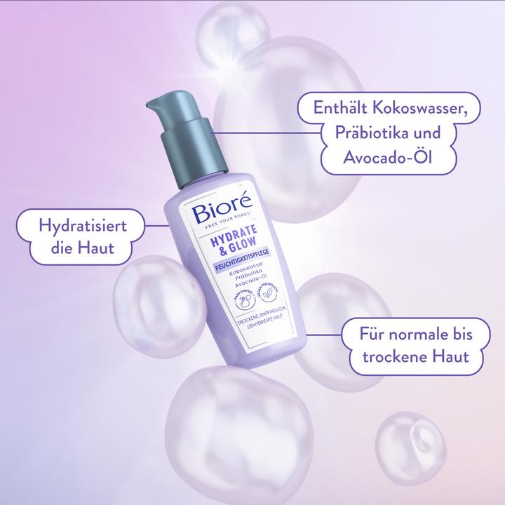Produktbild Bioré Hydrate & Glow Feuchtigkeitspflege (100 ml, Tagescreme)