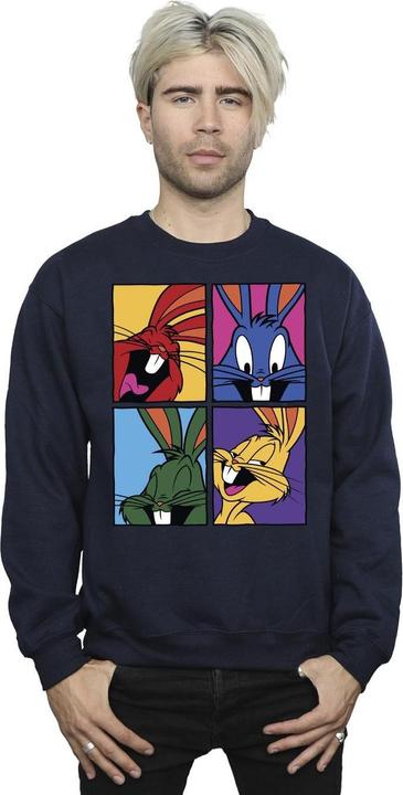 Actual product image Looney Tunes Mens Bugs Pop Art Sweatshirt (S)