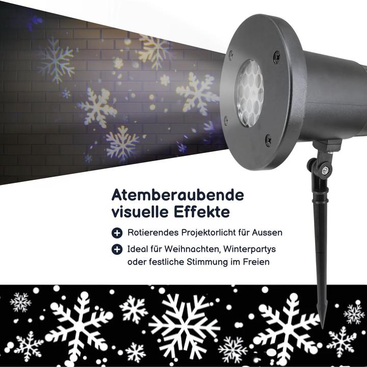Image du produit Hermex Flocon de neige en extérieur Projecteur Projecteur vidéo Lampe de projecteur à LED