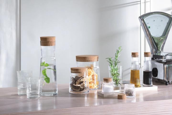 Actual product image LSA Gio Line Container & Cork Stopper H12.5cm Clear