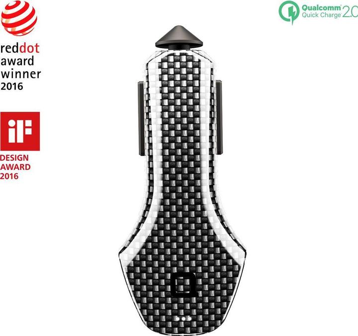 Immagine prodotto nonda Caricatore da auto ZUS Smart Car Charger fibra di carbonio 2.4 A