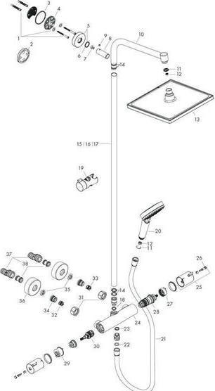 Produktbild hansgrohe Crometta E Duschsystem Chrom