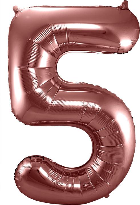 Actual product image Folat Foil Balloon Number 5 Bronze - 86 cm