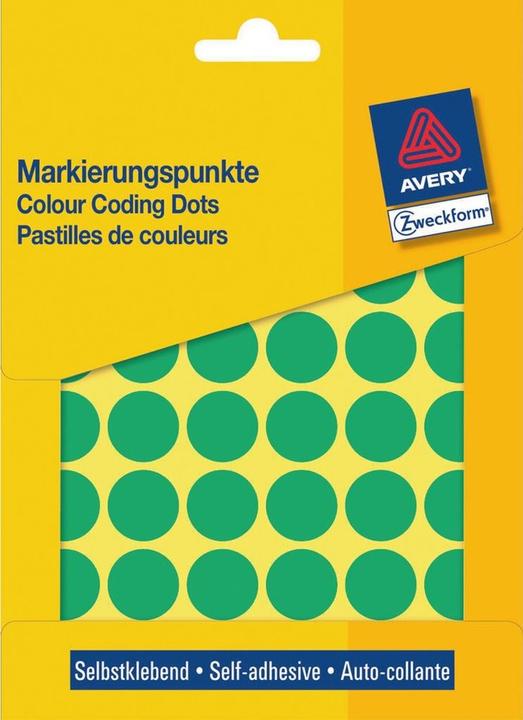 Produktbild Avery Zweckform Markierungspunkte, Durchmesser 18 mm, grün Inhalt: 1056 Etiketten