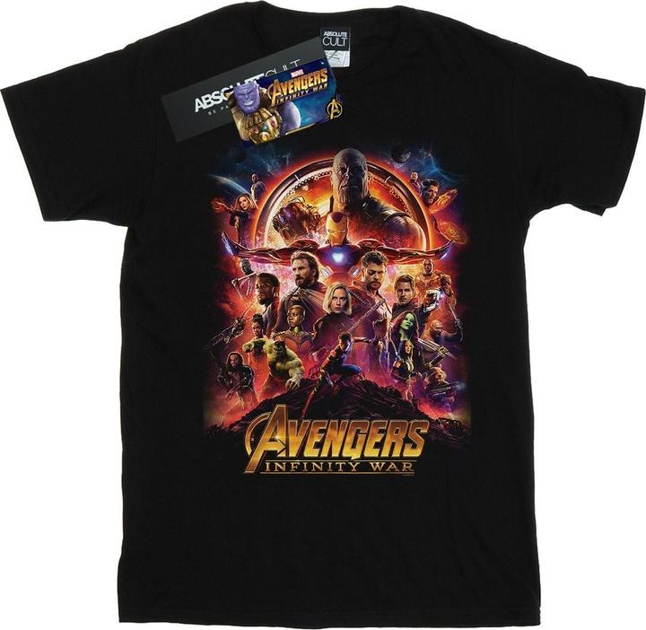Actual product image Boys Avengers Infinity War Movie Poster T-Shirt (152, 158)