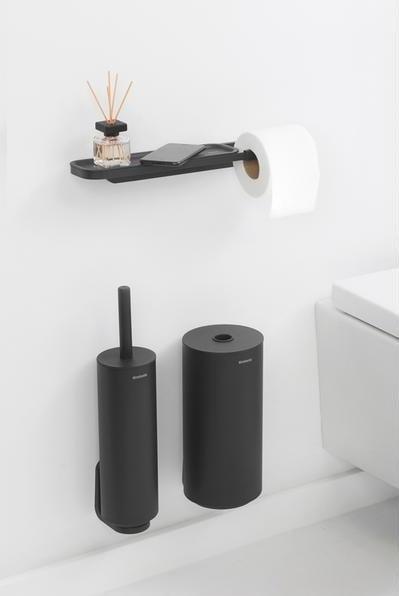 Actual product image Brabantia Toilet paper holder Mindset with shelf anthracite