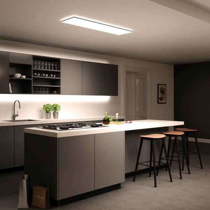Actual product image Müller Licht LED panel tint LED panel Aris black, white+colour, 120x30 cm 404091