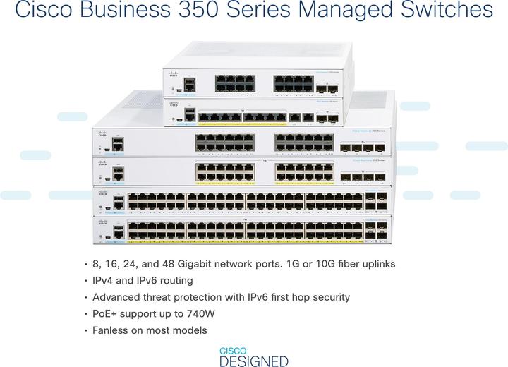 Productafbeelding Cisco CBS350 BEHEERDE 8-POORTS GE POE (8 Havens)