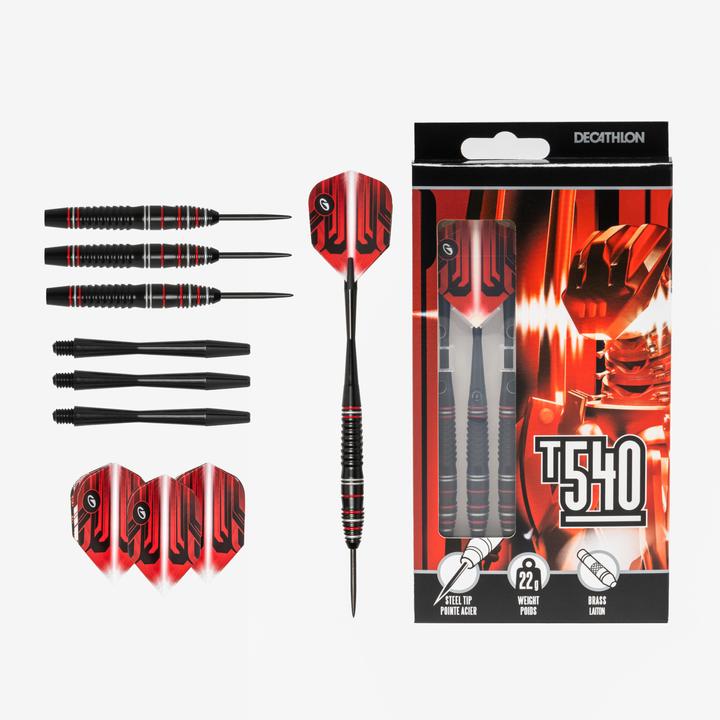 Image du produit Canaveral Fléchettes Steeldart 3 fléchettes pointes acier - T540 (110 g)