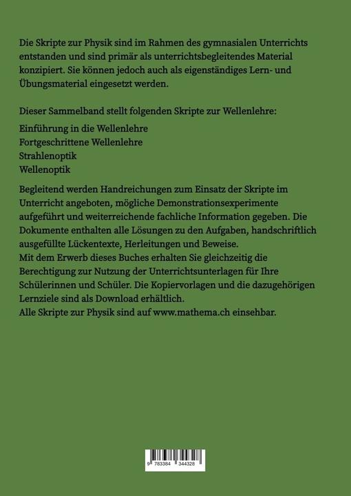 Actual product image Skripte zur Physik - Wellenlehre (German, Christian Wyss, 2024)