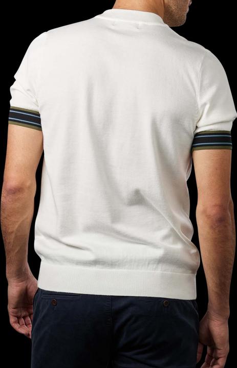 Actual product image Fred Perry Striped Cuff Knitted T-Shirt snow white (XL)